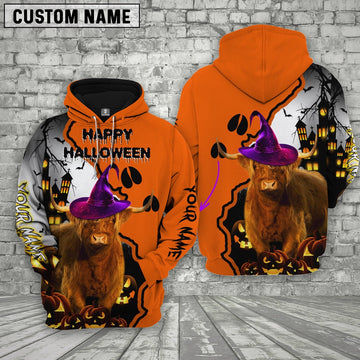 Highland Castle Footprint Halloween Pattern 3D Hoodie, Farmer Hoodie, Farm Themed Shirts, Farm Tee Shirts
