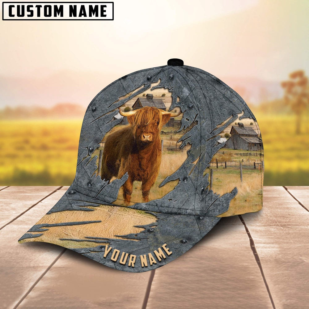 Highland Customized Name Cap, Farmer Cap, Cap For Farmers, Best Farm Hat, Farm Use Hat