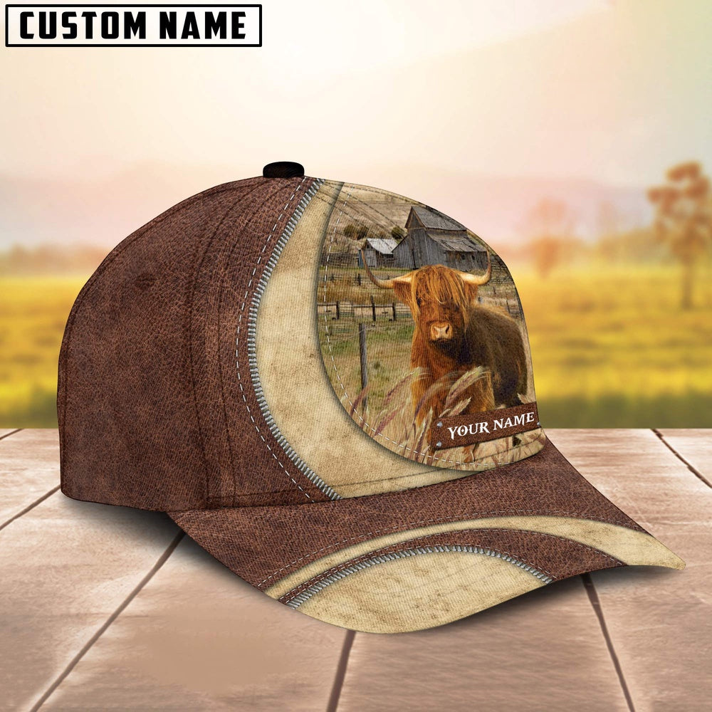 Highland Customized Name Farm Barn Cap, Farmer Cap, Cap For Farmers, Best Farm Hat, Farm Use Hat
