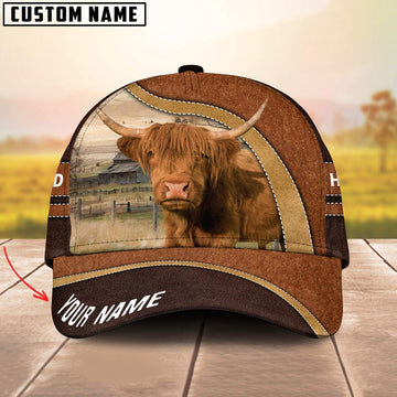 Highland Happy Face Customized Name Cap, Farmer Cap, Cap For Farmers, Best Farm Hat, Farm Use Hat