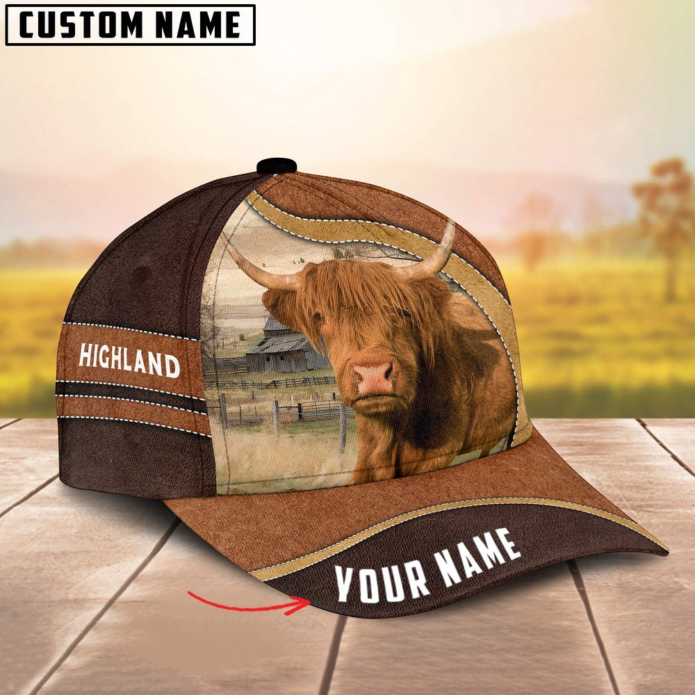 Highland Happy Face Customized Name Cap, Farmer Cap, Cap For Farmers, Best Farm Hat, Farm Use Hat