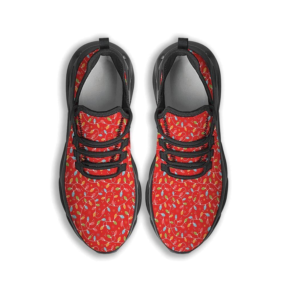 Holiday Lights Christmas Print Black Max Soul Shoes, Christmas Sneakers, Christmas Shoes, Christmas Clunky Sneaker