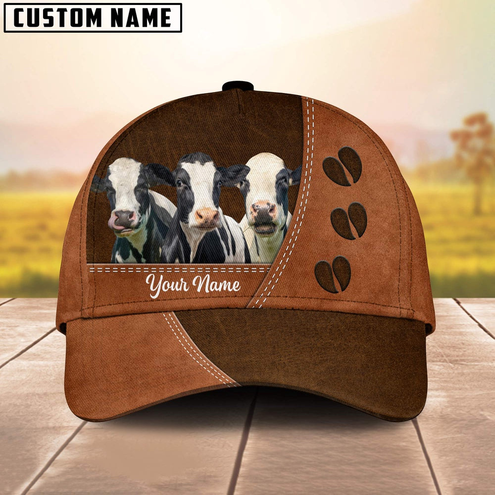 Holstein Cattle Customized Name Cap, Farmer Cap, Cap For Farmers, Best Farm Hat, Farm Use Hat