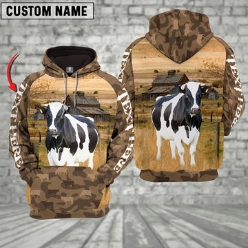 Holstein Cattle Farming Personalized 3D Hoodie, Farmer Hoodie, Custom Farm Shirts, Farmer T Shirt