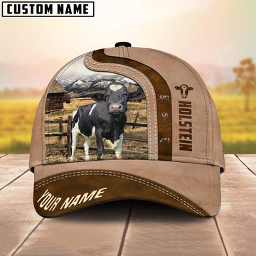 Holstein Custom Name Light Brown Cap, Farmer Cap, Cap For Farmers, Best Farm Hat, Farm Use Hat