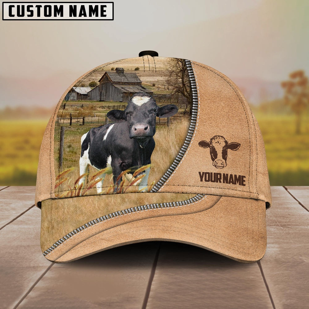 Holstein Farming Light Brown Customized Name Cap, Farmer Cap, Cap For Farmers, Best Farm Hat, Farm Use Hat