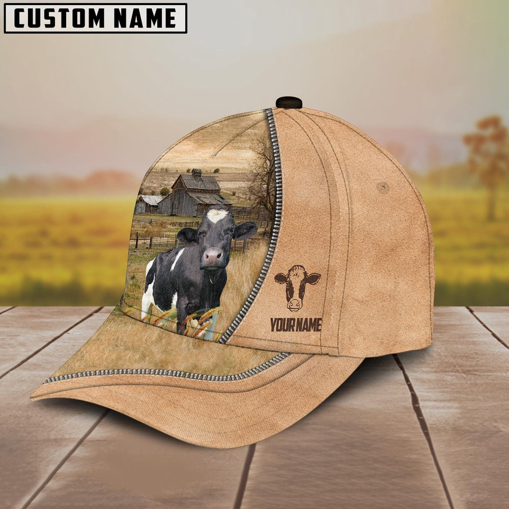 Holstein Farming Light Brown Customized Name Cap, Farmer Cap, Cap For Farmers, Best Farm Hat, Farm Use Hat