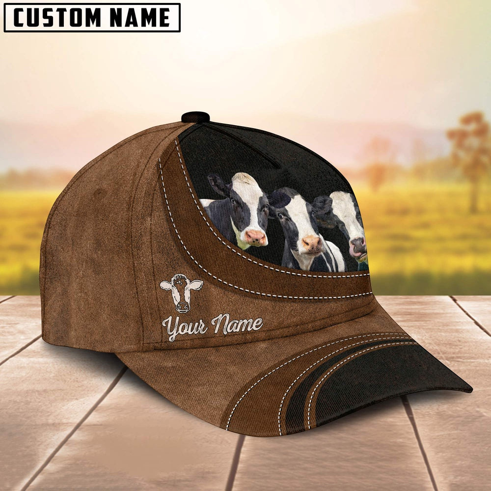 Holstein Happiness Customized Name Cap, Farmer Cap, Cap For Farmers, Best Farm Hat, Farm Use Hat