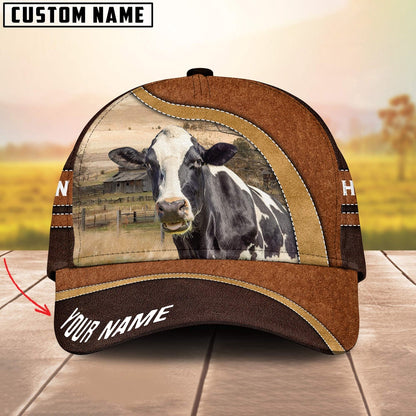 Holstein Happy Face Customized Name Cap, Farmer Cap, Cap For Farmers, Best Farm Hat, Farm Use Hat