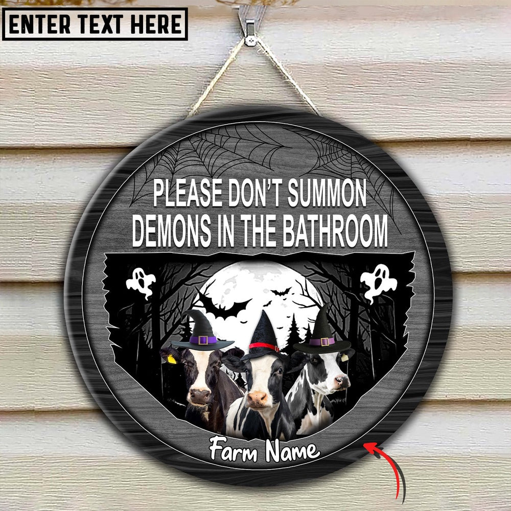 Holstein Little Halloween Custom Name Wooden Sign, Farm Wood Sign, Farm House Wood Signs