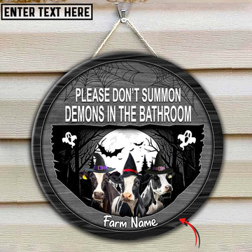 Holstein Little Halloween Custom Name Wooden Sign, Farm Wood Sign, Farm House Wood Signs