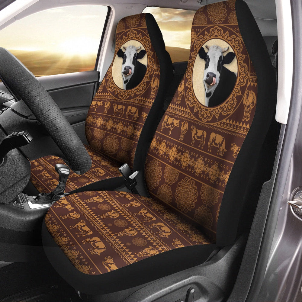 Holstein Pattern All Over Printed 3D Car Seat Cover, Car Seat Cover, Farm Car Seat Cover, Pet Seat Covers
