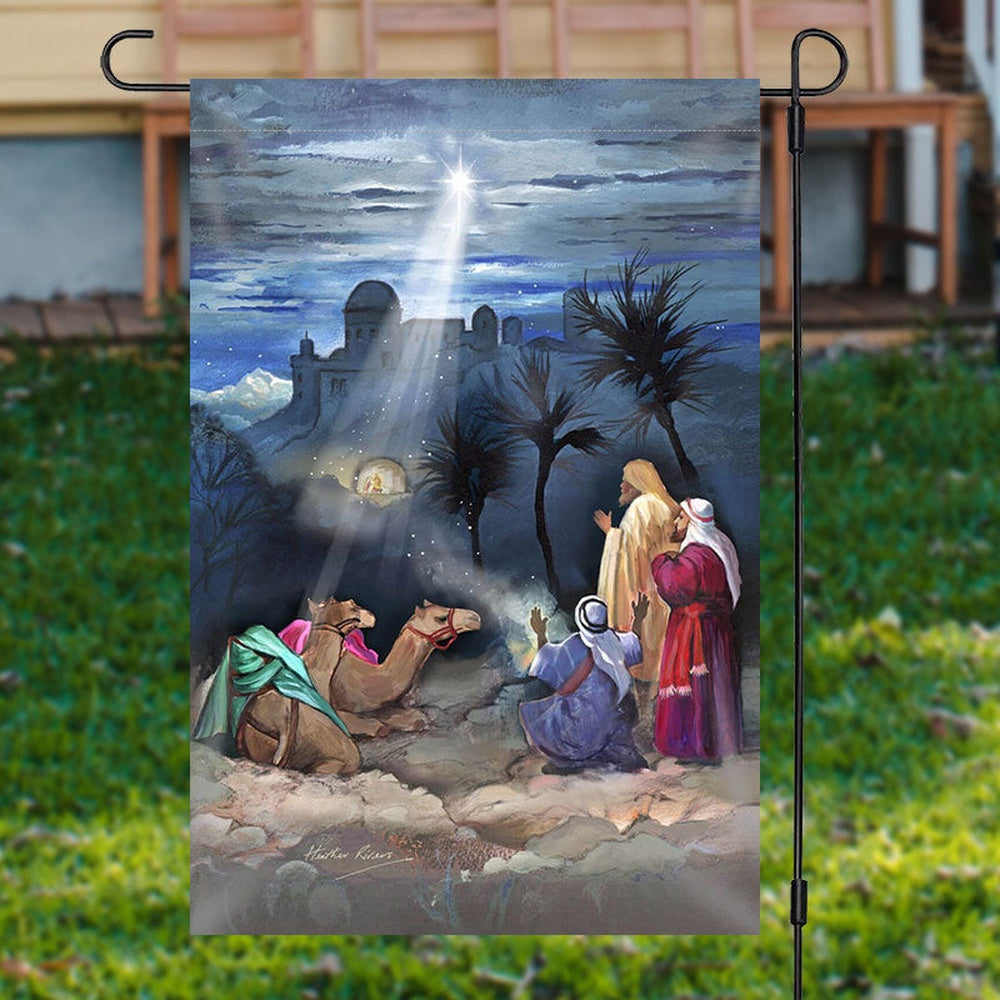 Holy Light Camel Person Paint Christmas Garden FlagXmas, Garden Flags, Outdoor Xmas Flags, Christmas Outdoor Decor