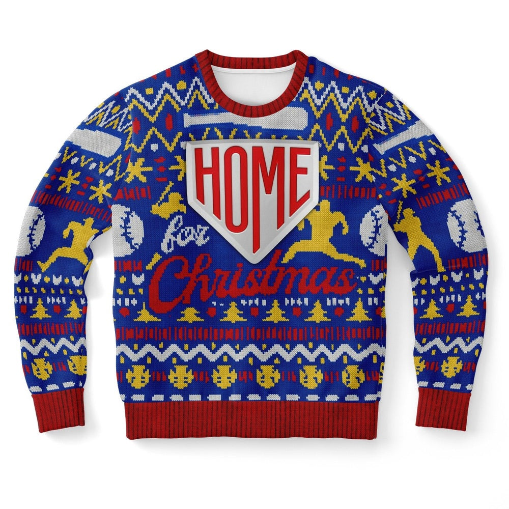Home Run Baseball Uniform Ugly Christmas Sweater, Christmas Ugly Sweater, Sweater Xmas, Ugly Sweater