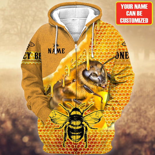 Honey Bee Custom Name Hoodie, Farmer Hoodie, Custom Farm Shirts, Farmer T Shirt