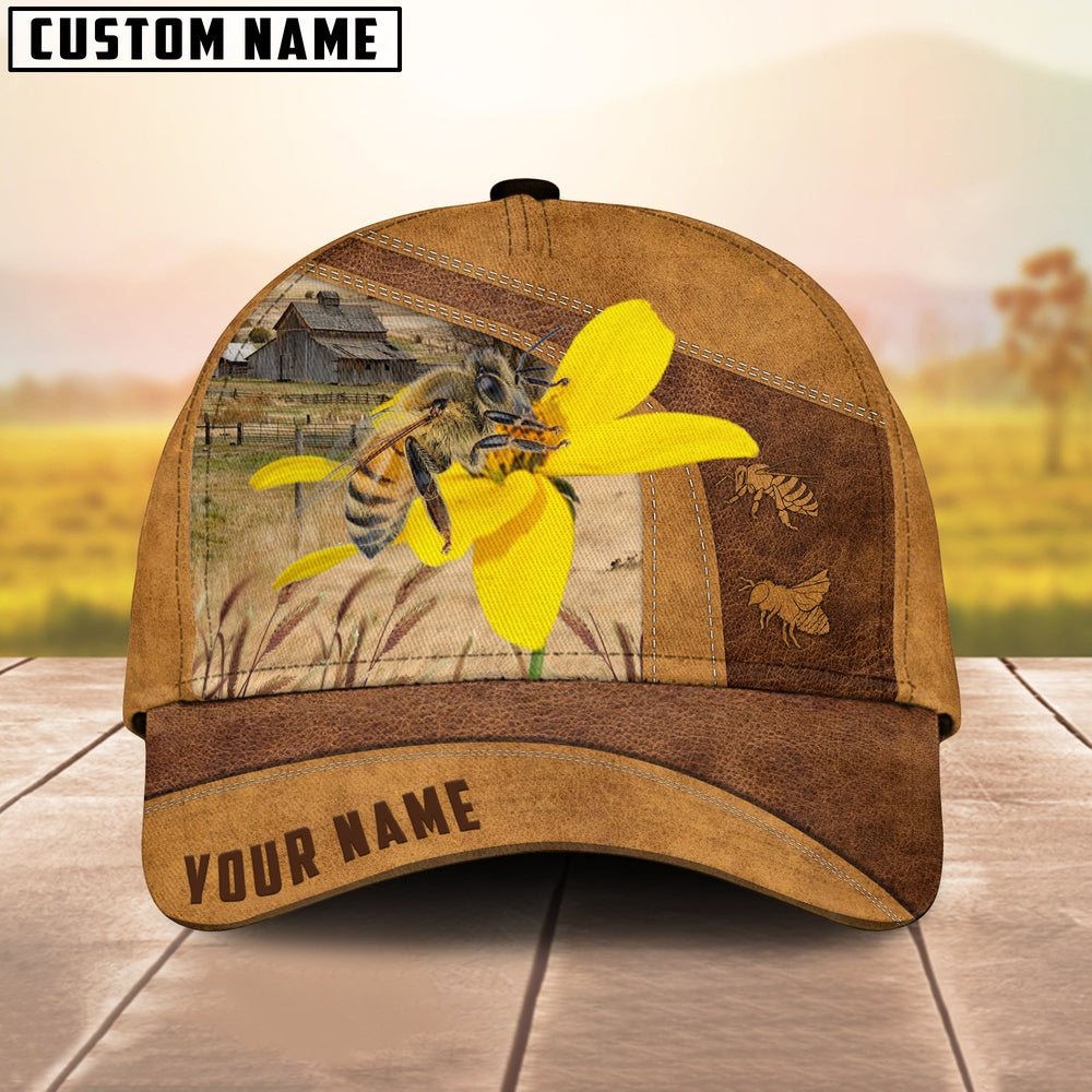 Honey Bee Custom Name Retro Cap, Farmer Cap, Cap For Farmers, Best Farm Hat, Farm Use Hat