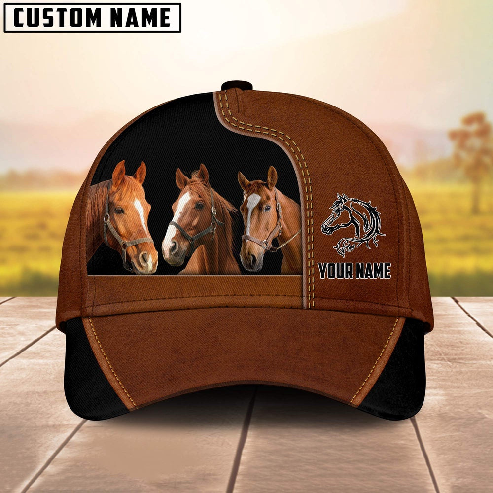 Horse Black Brown Farm Customized Name Cap, Farmer Cap, Cap For Farmers, Best Farm Hat, Farm Use Hat