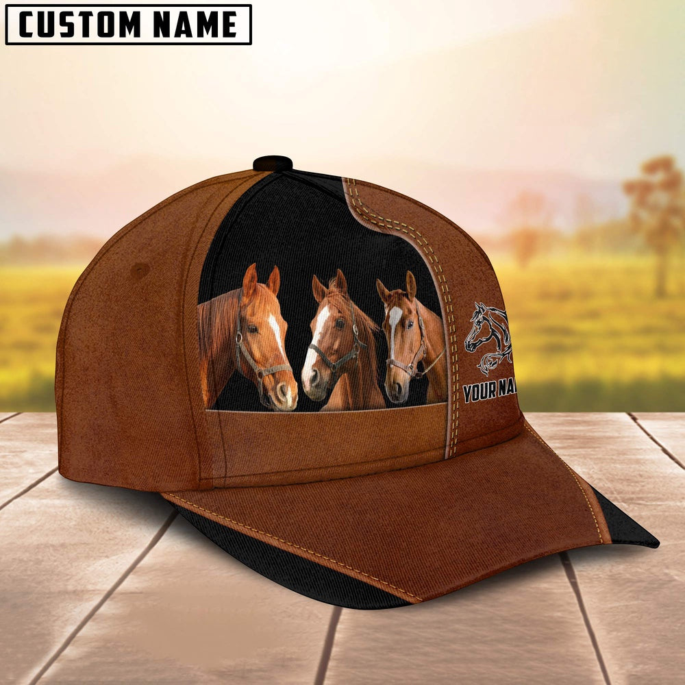 Horse Black Brown Farm Customized Name Cap, Farmer Cap, Cap For Farmers, Best Farm Hat, Farm Use Hat