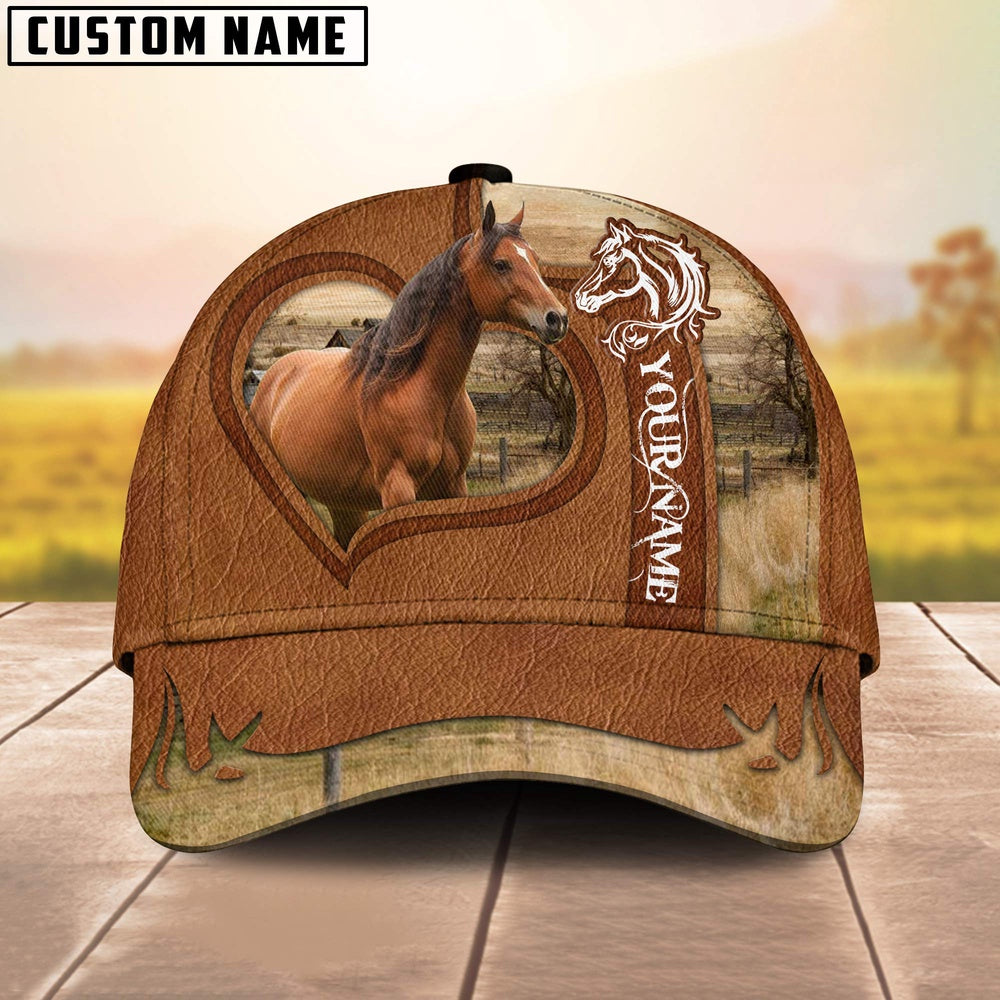Horse Custom Name Heart Cap, Farmer Cap, Cap For Farmers, Best Farm Hat, Farm Use Hat