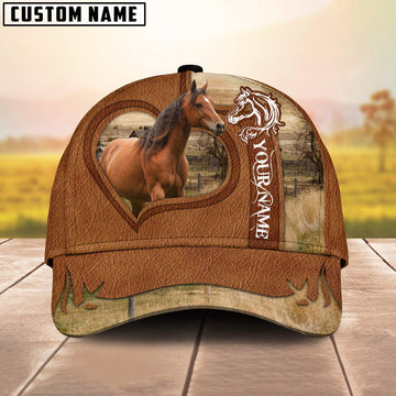 Horse Custom Name Heart Cap, Farmer Cap, Cap For Farmers, Best Farm Hat, Farm Use Hat