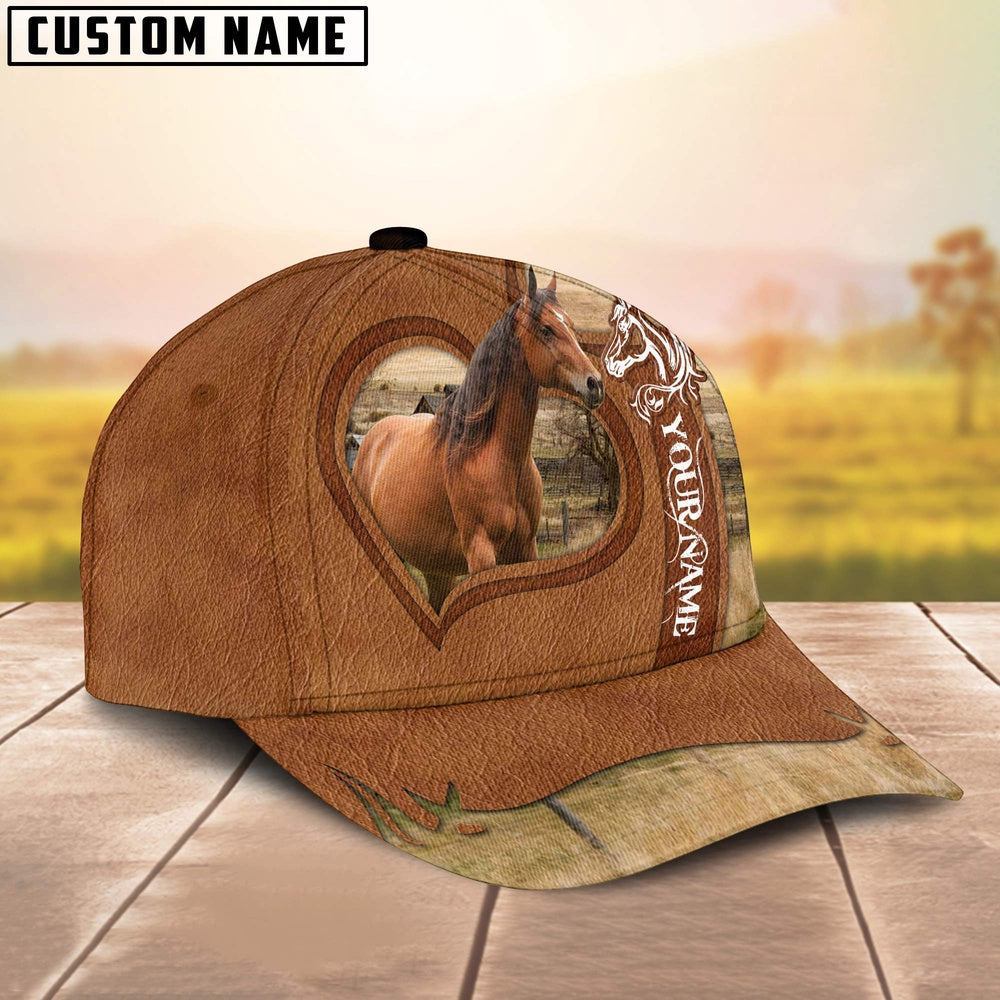 Horse Custom Name Heart Cap, Farmer Cap, Cap For Farmers, Best Farm Hat, Farm Use Hat