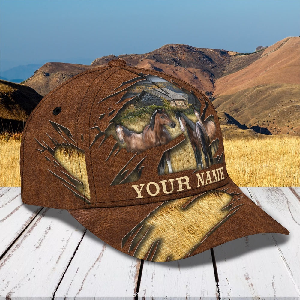Horse Farm Customized Name Cap, Farmer Cap, Cap For Farmers, Best Farm Hat, Farm Use Hat