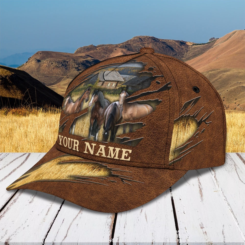 Horse Farm Customized Name Cap, Farmer Cap, Cap For Farmers, Best Farm Hat, Farm Use Hat
