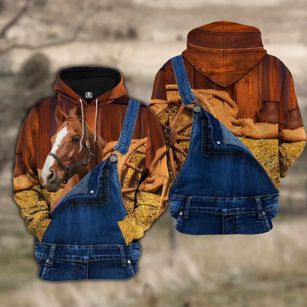 Horse Farm Of Farmer Cattle Personalized All Over Printed Hoodie, Farmer Hoodie, Custom Farm Shirts, Farmer T Shirt