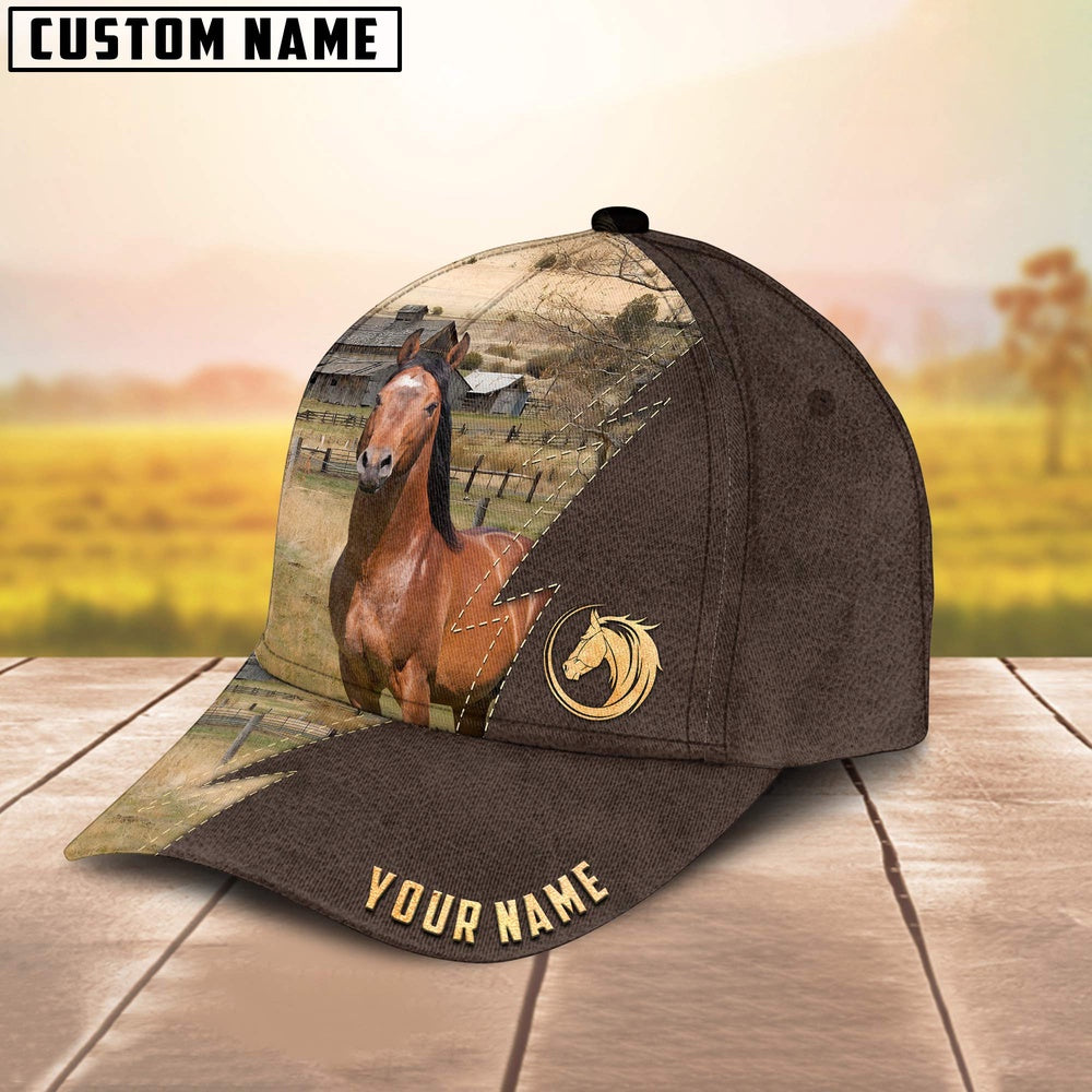 Horse Farming Pattern Customized Name 3D Cap, Farmer Cap, Cap For Farmers, Best Farm Hat, Farm Use Hat