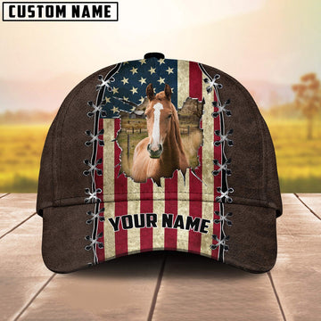 Horse Flag Customized Name Denim Cap, Farmer Cap, Cap For Farmers, Best Farm Hat, Farm Use Hat
