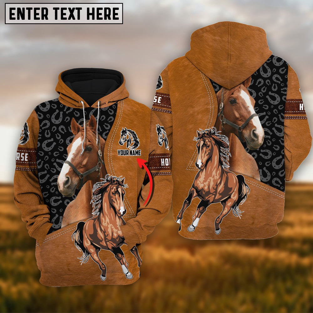 Horse Fur on Farm Customized Name 3D Hoodie, Farmer Hoodie, Custom Farm Shirts, Farmer T Shirt
