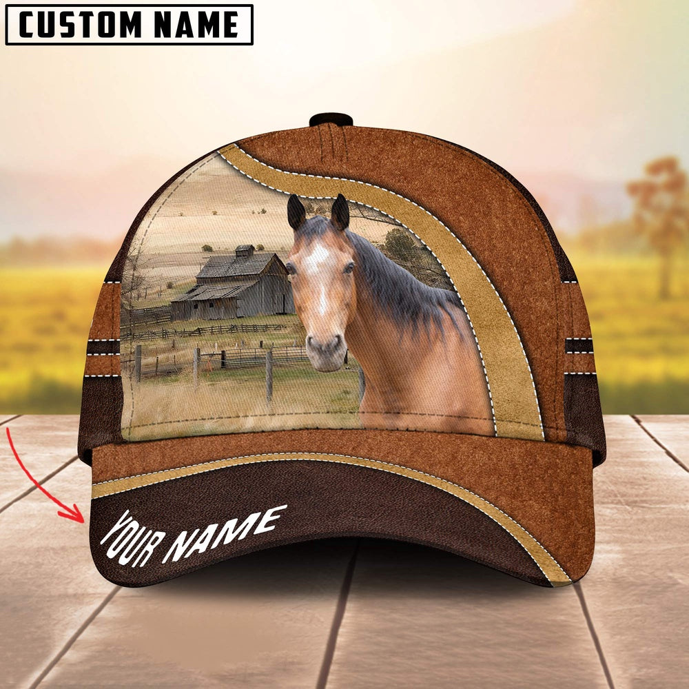 Horse Happy Face Customized Name Cap, Farmer Cap, Cap For Farmers, Best Farm Hat, Farm Use Hat