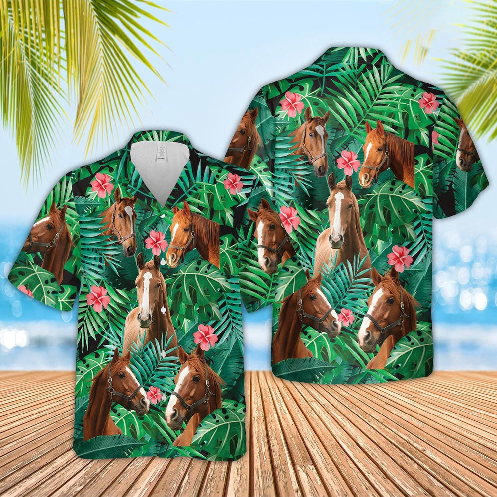 Horse Hawaiian Shirt, Farm Hawaiian Shirt, Farmer Hawaii