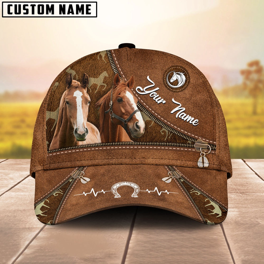 Horse Heart Line Farm Lover Pattern Customized 3D Cap, Farmer Cap, Cap For Farmers, Best Farm Hat, Farm Use Hat