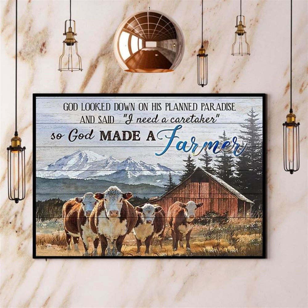 Horse I Need A Caretaker So God Made A Farmer Canvas, Farm Canvas, Farm Gift, Farm Home Decor