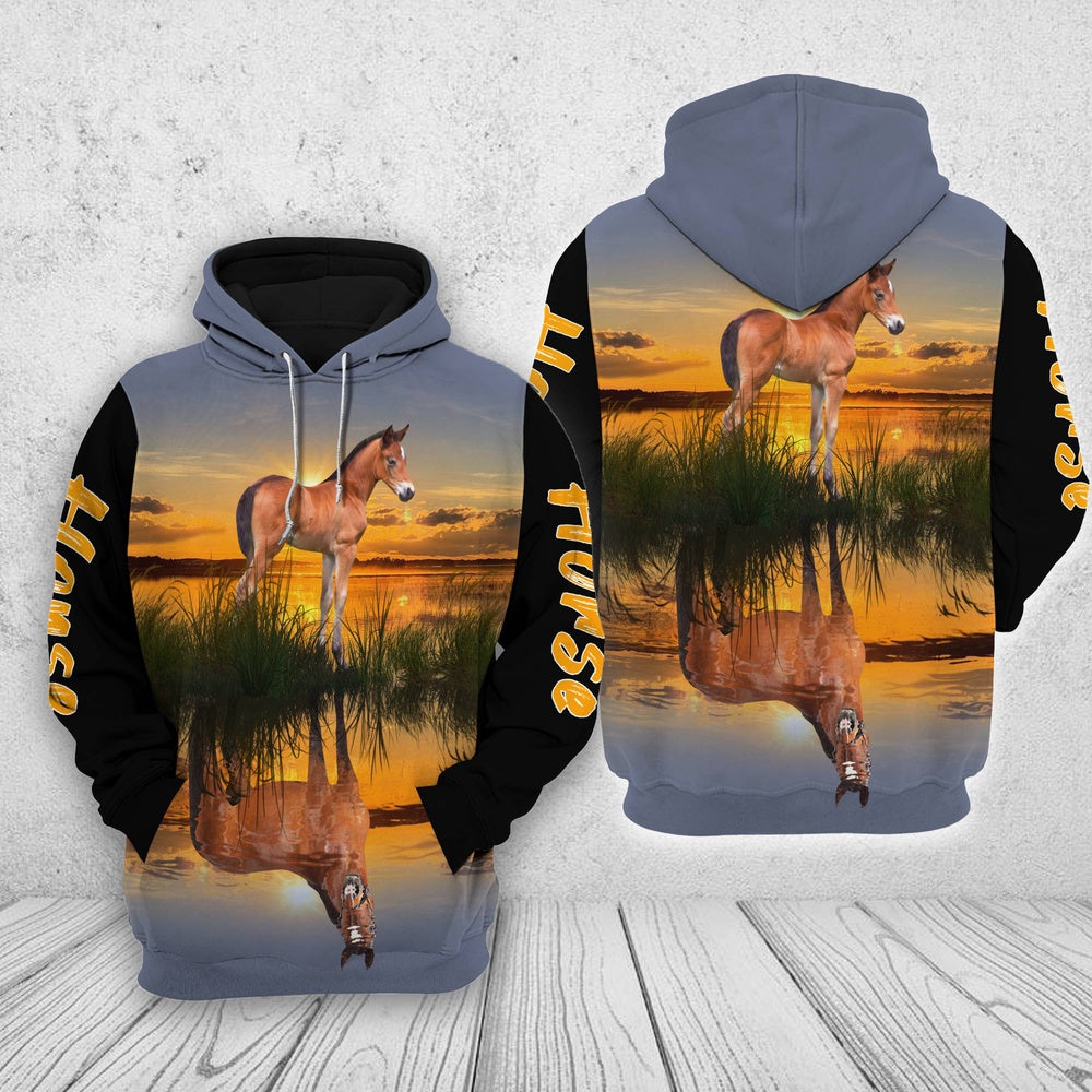 Horse In The Sunset Shirts, Farmer Hoodie, Farm Themed Shirts, Farm Tee Shirts