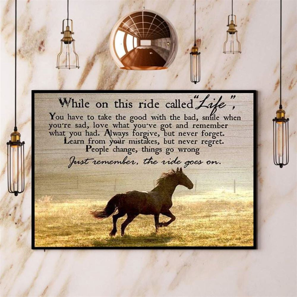 Horse Learn Form Your Mistakes But Never Regret Farm Horse Lovers Peace Canvas, Farm Canvas, Farm Gift, Farm Home Decor