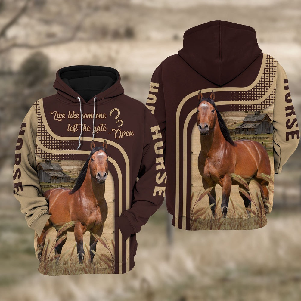 Horse Live Like Some One Hoodie, Farmer Hoodie, Farm Themed Shirts, Farm Tee Shirts