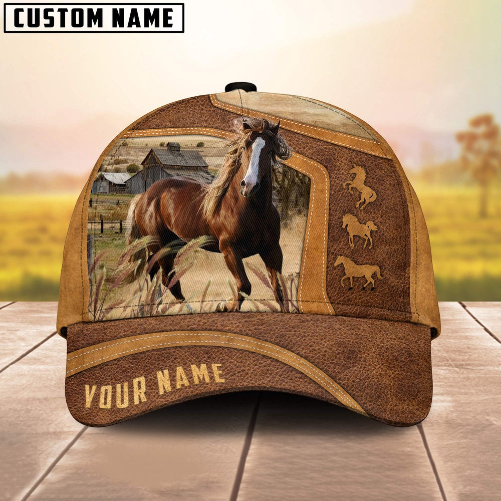 Horse On The Farm Custom Name Cap, Farmer Cap, Cap For Farmers, Best Farm Hat, Farm Use Hat