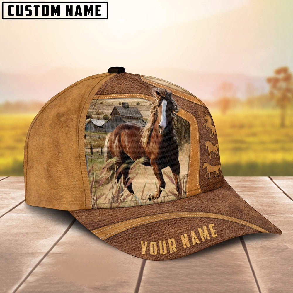 Horse On The Farm Custom Name Cap, Farmer Cap, Cap For Farmers, Best Farm Hat, Farm Use Hat