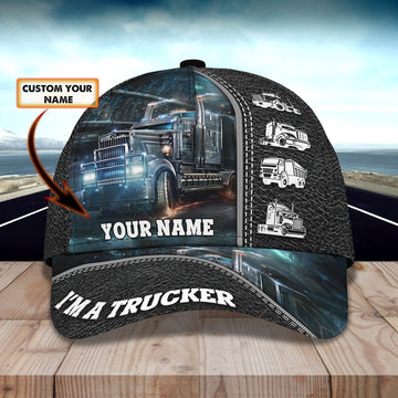 I Am A Trucker Customized Name 3D Cap, Farmer Cap, Cap For Farmers, Best Farm Hat, Farm Use Hat