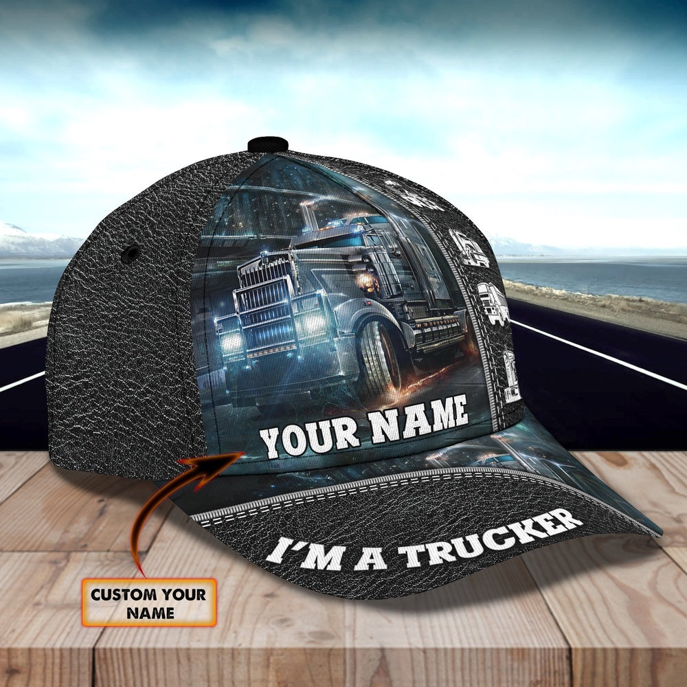 I Am A Trucker Customized Name 3D Cap, Farmer Cap, Cap For Farmers, Best Farm Hat, Farm Use Hat