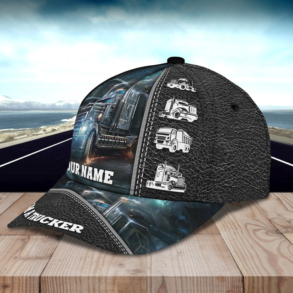 I Am A Trucker Customized Name 3D Cap, Farmer Cap, Cap For Farmers, Best Farm Hat, Farm Use Hat