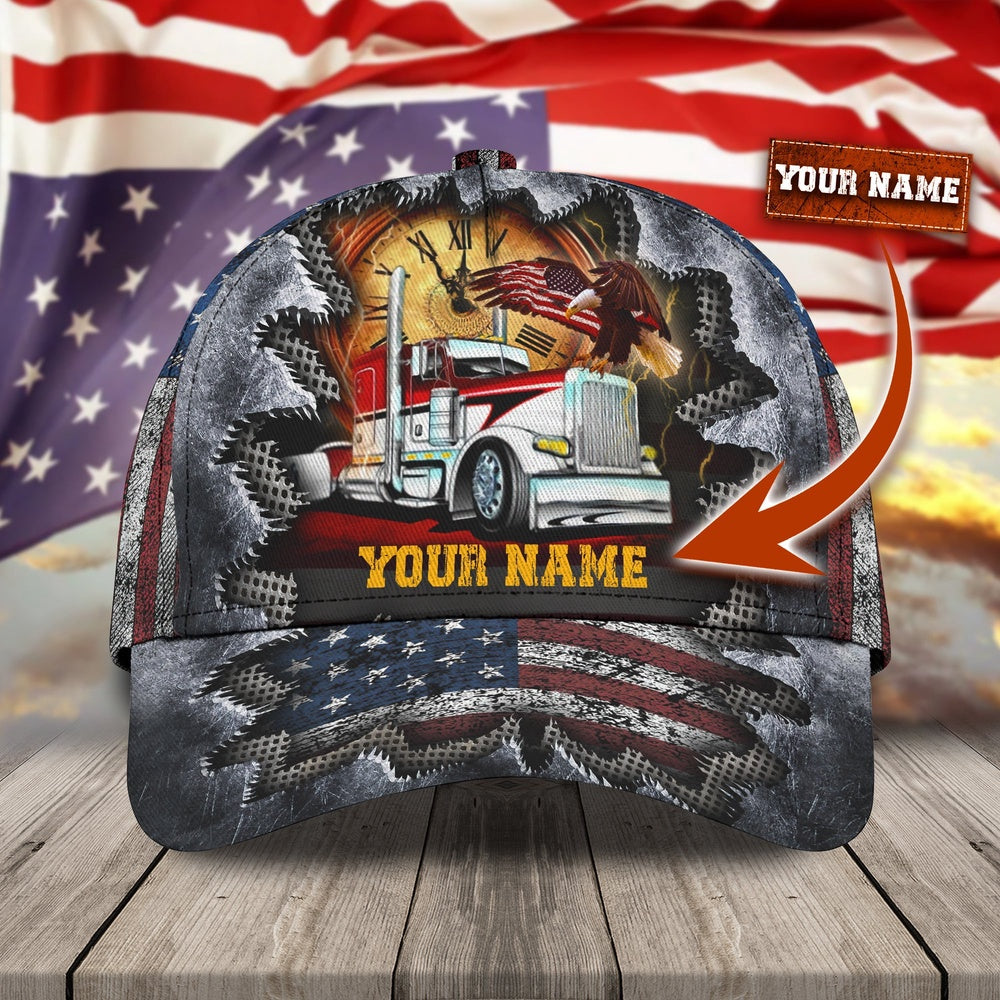 I Am American Trucker Customized Name 3D Cap, Farmer Cap, Cap For Farmers, Best Farm Hat, Farm Use Hat