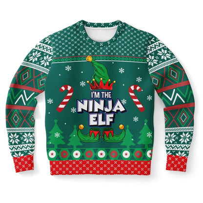 I Am The Ninja Elf Ugly Christmas Sweater, Christmas Ugly Sweater, Sweater Xmas, Ugly Sweater