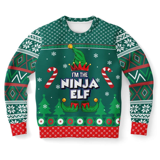 I Am The Ninja Elf Ugly Christmas Sweater, Christmas Ugly Sweater, Sweater Xmas, Ugly Sweater