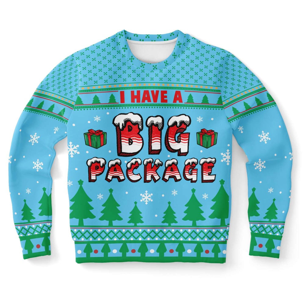 I Have A Big Package Ugly Christmas Sweater, Christmas Ugly Sweater, Sweater Xmas, Ugly Sweater