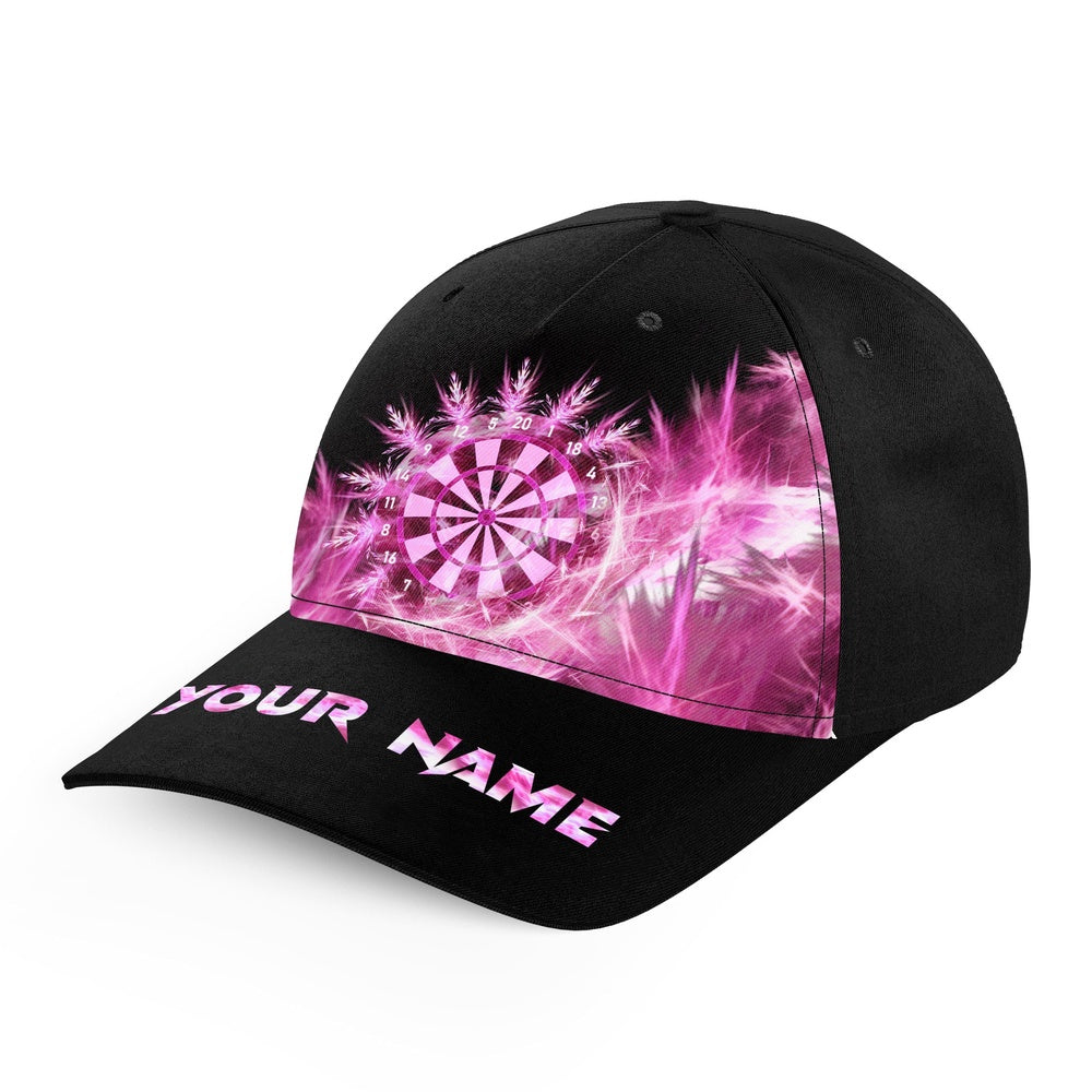 Icy Pink Light Baseball Darts Cap Customized Darts Hat For Darts Players, Darts Team Cap Hats