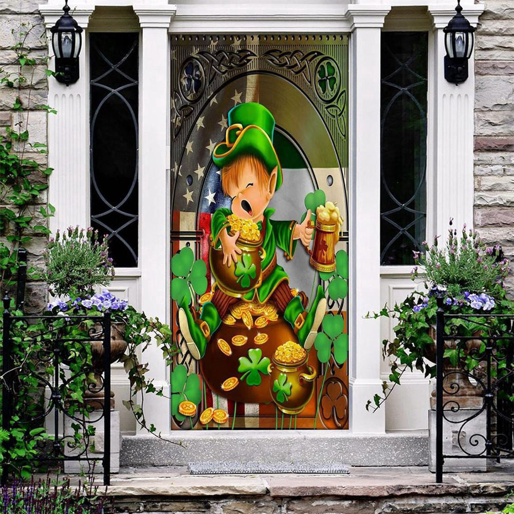 Irish American Leprechaun Happy Patricks Day Home Door, Patricks Day Home Door, Patrick Day Home Decor