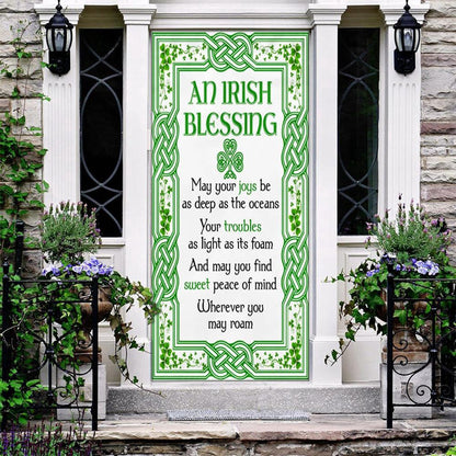 Irish Blessing Door Cover St Patrick's Day, Patricks Day Home Door, Patrick Day Home Decor